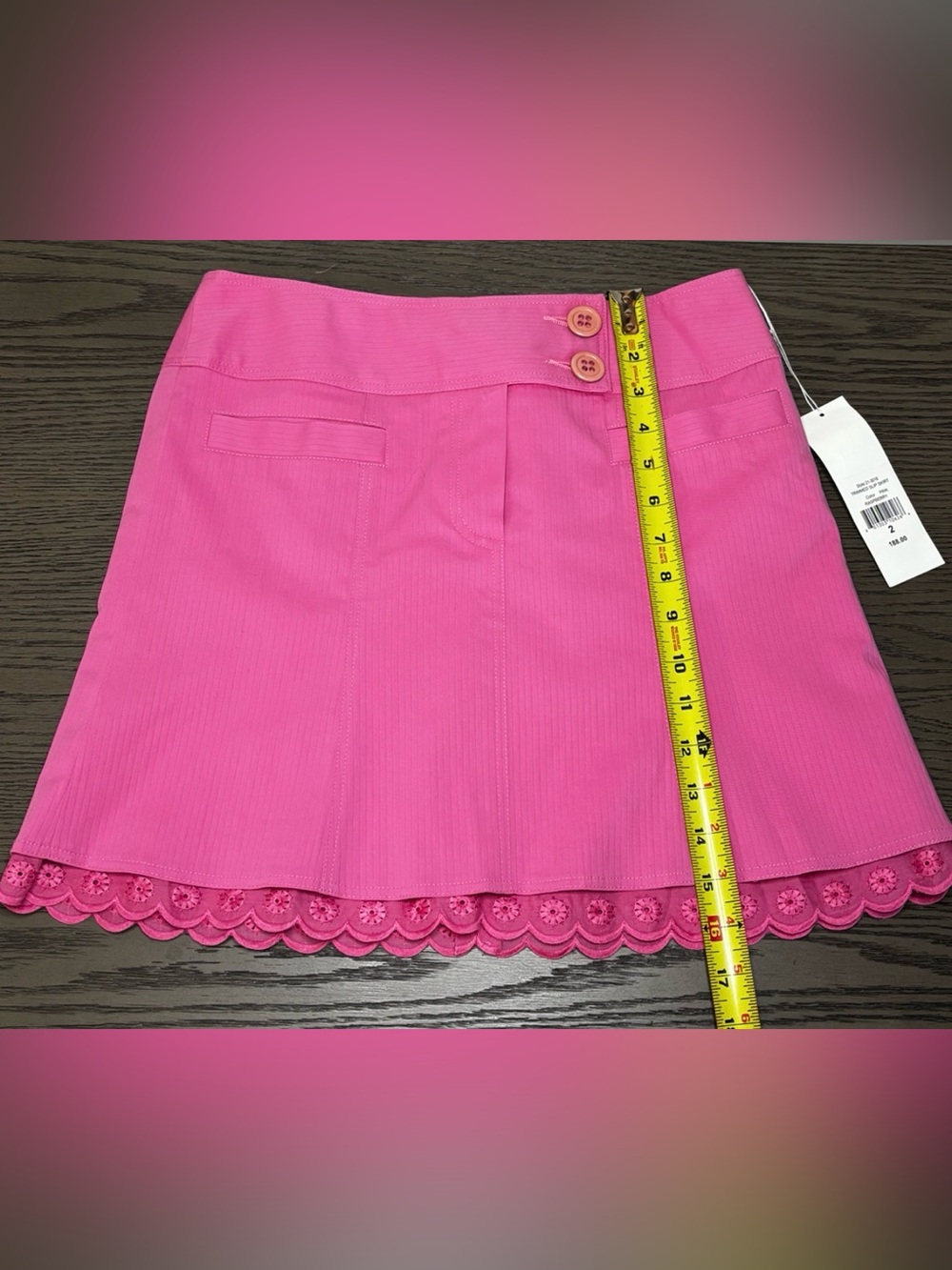 Vintage Y2K Nanette Lepore Raspberry Pink Barbiecore Mini Skirt Size 2 - Picture 4 of 8